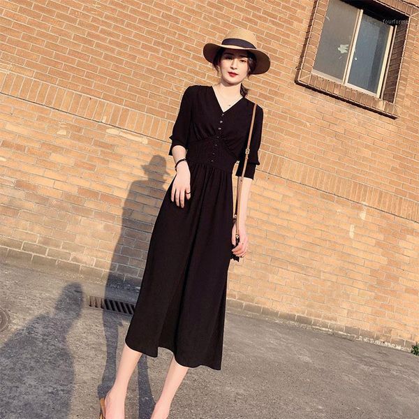 casual dresses restoring ancient ways in the spring of 2021 with black v-neck long dress show thin waist temperament1, Black;gray
casual dresses restoring ancient ways in the spring of 2021 with black v-neck long dress show thin waist temperament1, Black;gray