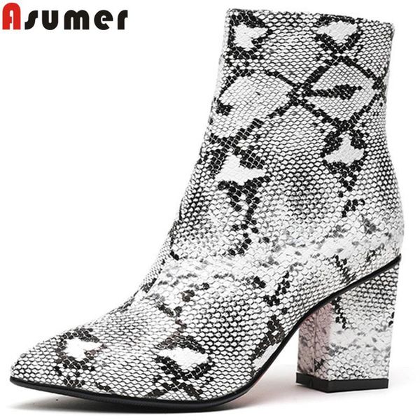 asumer big size 34-42 fashion ankle boots for women pointed toe zip thick high heels ladies boots elegant autumn winter, Black
asumer big size 34-42 fashion ankle boots for women pointed toe zip thick high heels ladies boots elegant autumn winter, Black