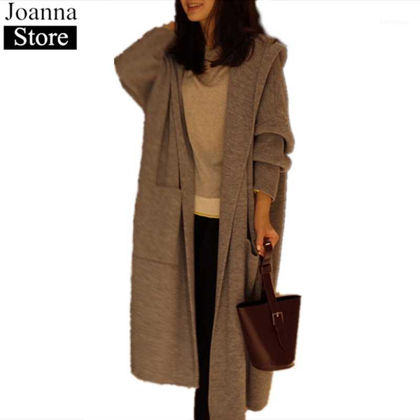 autumn new women harajuku hooded long sweater cardigan long sleeve casual knitted jackets slim thick black oversize coats female1, Tan;black
autumn new women harajuku hooded long sweater cardigan long sleeve casual knitted jackets slim thick black oversize coats female1, Tan;black
