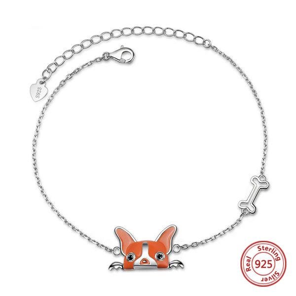 925 sterling silver bracelet luxury and exquisite diy making the gift for women lovers fine jewelry dog chain wholesale q1210, Black
925 sterling silver bracelet luxury and exquisite diy making the gift for women lovers fine jewelry dog chain wholesale q1210, Black