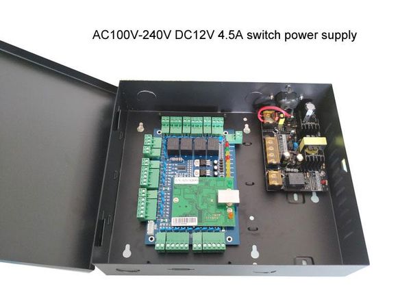 tcp/ip four door one way access control panel with power supply box with battery ac110v/220v support wiegand reader sn:l04_set
tcp/ip four door one way access control panel with power supply box with battery ac110v/220v support wiegand reader sn:l04_set