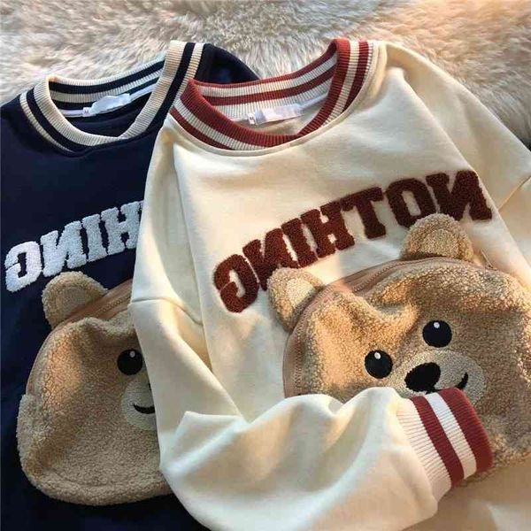 kawaii vintage cute embroidered bear bag women hoodie fall winter harajuku casual preppy oversized couple sweatshirt clothing, Black
kawaii vintage cute embroidered bear bag women hoodie fall winter harajuku casual preppy oversized couple sweatshirt clothing, Black
