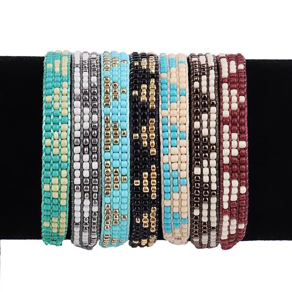 bohemia multicolor miyuki beads geometric bracelet & bangle for women adjustable charm handmade braided ethnic jewelry gift, Golden;silver
bohemia multicolor miyuki beads geometric bracelet & bangle for women adjustable charm handmade braided ethnic jewelry gift, Golden;silver