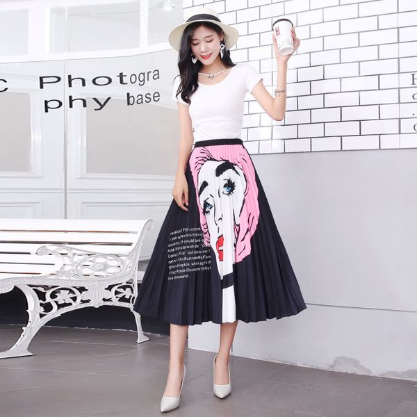 pleated skirt women print cartoon pattern elastic women skirt big swing party holiday high waist midi skirts elegant, Black
pleated skirt women print cartoon pattern elastic women skirt big swing party holiday high waist midi skirts elegant, Black