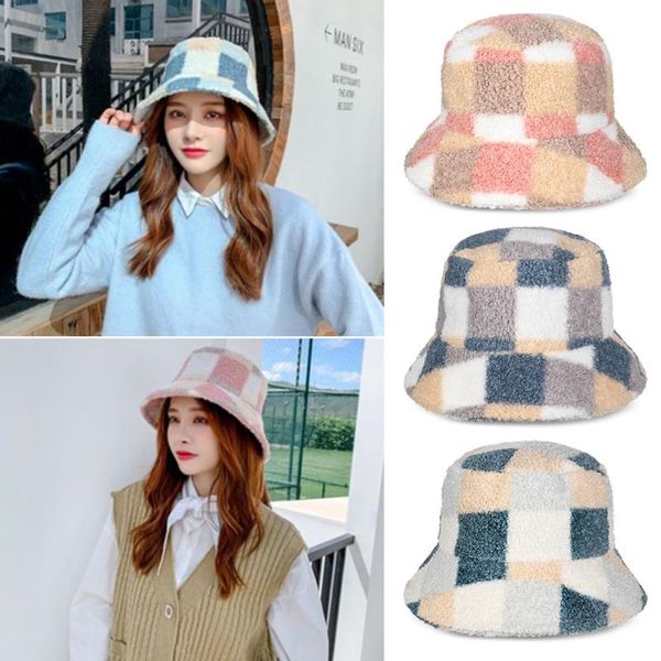 soft faux lambswool bucket hat women winter thicken warm fisherman cap fashion elegant lattice caps outdoor warming cloche hats, Blue;gray
soft faux lambswool bucket hat women winter thicken warm fisherman cap fashion elegant lattice caps outdoor warming cloche hats, Blue;gray