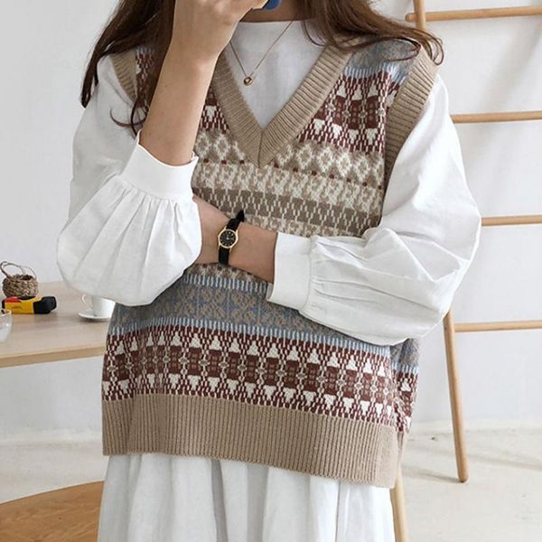 vintage v-neck knitted vest sweater women sleeveless pullover elasticity sweater loose female casual oversized knitted vest 2021, White;black
vintage v-neck knitted vest sweater women sleeveless pullover elasticity sweater loose female casual oversized knitted vest 2021, White;black