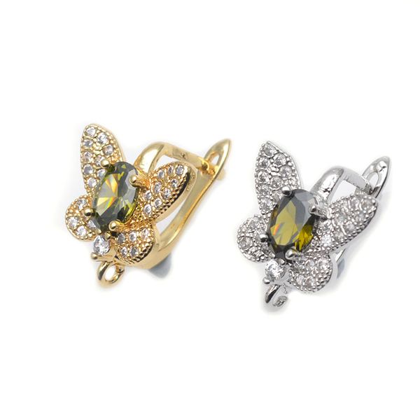 50pcs/lot new design cz paved big size butterfly shape metal earring hooks brass jewelry findings gold color / rhodium silver color
50pcs/lot new design cz paved big size butterfly shape metal earring hooks brass jewelry findings gold color / rhodium silver color