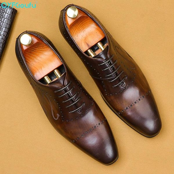 qyfcioufu fashion men's oxford shoes genuine leather dress shoe italian handmade unique office wedding mens party shoes formal, Black
qyfcioufu fashion men's oxford shoes genuine leather dress shoe italian handmade unique office wedding mens party shoes formal, Black