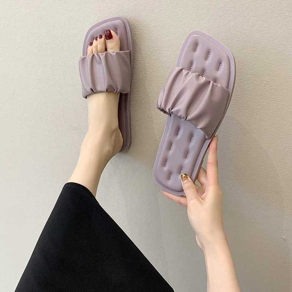 2022 new style slippers for wearing out women's summer fashion candy beach shoes flat bottom flip flops, Black
2022 new style slippers for wearing out women's summer fashion candy beach shoes flat bottom flip flops, Black
