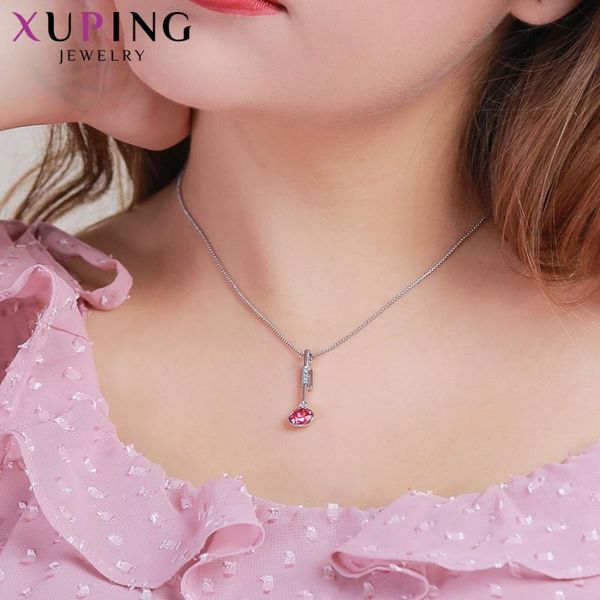 xuping fashion simple modern necklaces for women crystals from romantic popular design jewelry party gifts s157-40385, Silver
xuping fashion simple modern necklaces for women crystals from romantic popular design jewelry party gifts s157-40385, Silver