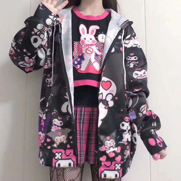 japanese kawaii girl kuromi jacket homemade cute black sweet jacket spring jk uniform cardigan harajuku coats and jackets women, Black;brown
japanese kawaii girl kuromi jacket homemade cute black sweet jacket spring jk uniform cardigan harajuku coats and jackets women, Black;brown