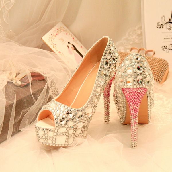 wedding peep crystal toe silver bride ultra diamond woman high heels party big 43-size shoes vx37, Black
wedding peep crystal toe silver bride ultra diamond woman high heels party big 43-size shoes vx37, Black