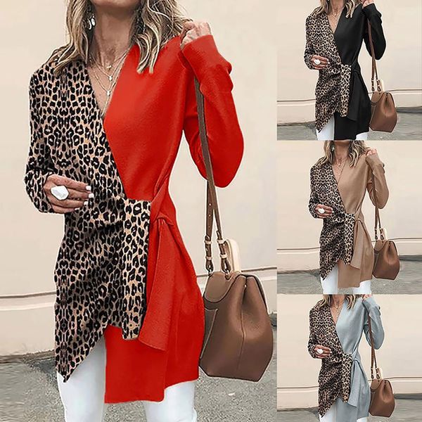 women's jackets fashion v-neck long sleeve leopard print contrast color ladies jacket womens clothing vestido de mujer elegante, Black;brown
women's jackets fashion v-neck long sleeve leopard print contrast color ladies jacket womens clothing vestido de mujer elegante, Black;brown