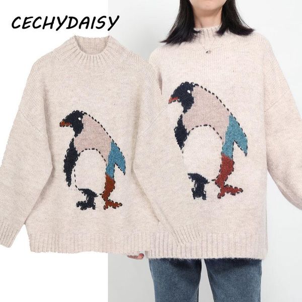 autumn winter sweater women casual long sleeve knitted pullovers jumper kawaii penguin animal streetwear korean e-girl punk, White;black
autumn winter sweater women casual long sleeve knitted pullovers jumper kawaii penguin animal streetwear korean e-girl punk, White;black