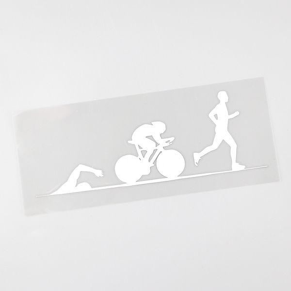 16.5cmx5.7cm sport running swimming cycling triathlon vinyl car sticker black/silver 8a-0831
16.5cmx5.7cm sport running swimming cycling triathlon vinyl car sticker black/silver 8a-0831