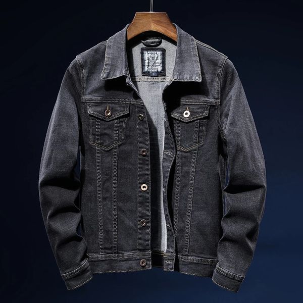 2021 new autumn classic style men's black elasticity denim jacket fashion casual cotton jeans coat male brand clothes, Black;brown
2021 new autumn classic style men's black elasticity denim jacket fashion casual cotton jeans coat male brand clothes, Black;brown
