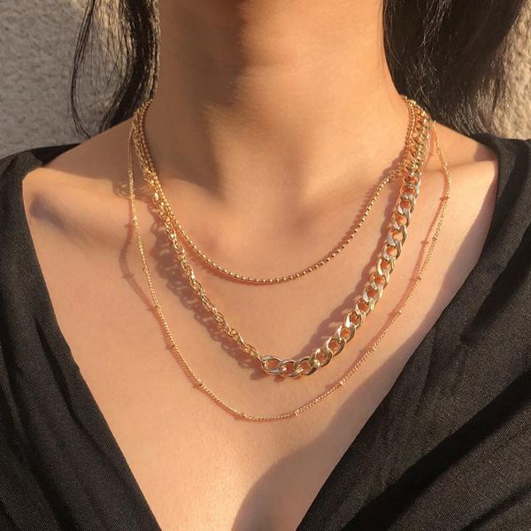 chokers jewelry 2021 punk neck chain multilayer female necklace round bead gothic aesthetic fashion girl ornament, Golden;silver
chokers jewelry 2021 punk neck chain multilayer female necklace round bead gothic aesthetic fashion girl ornament, Golden;silver