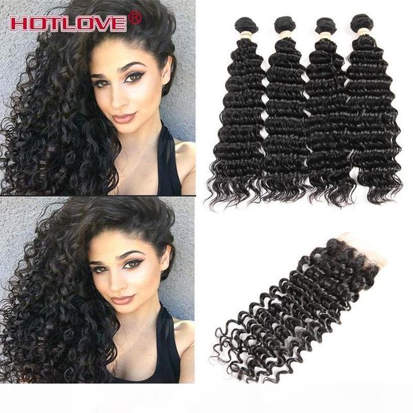ove hair malaysian virgin hair deep wave 3 bundles with closure grade 8a grade 100% unprocessed human hair weave, Black;brown
ove hair malaysian virgin hair deep wave 3 bundles with closure grade 8a grade 100% unprocessed human hair weave, Black;brown