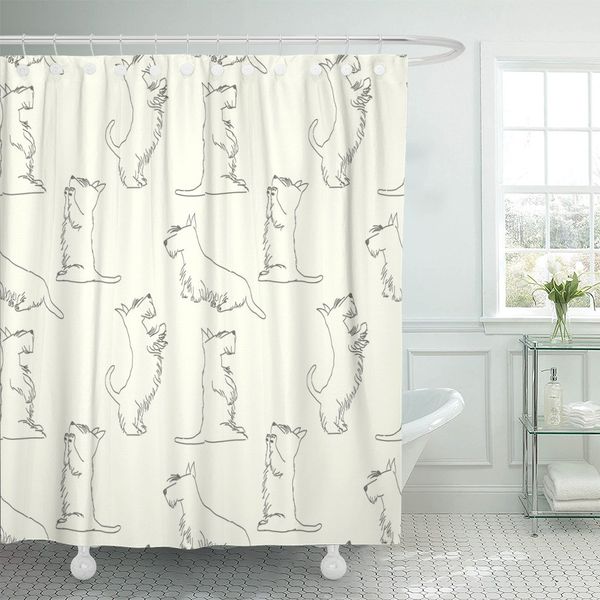 sketches of four cute scottish terriers in different poses shower curtain waterproof polyester 60 x 72 inches set with hooks
sketches of four cute scottish terriers in different poses shower curtain waterproof polyester 60 x 72 inches set with hooks