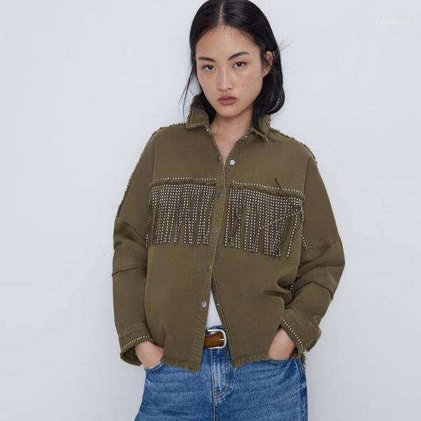 women's jackets 2021 autumn women's jacket tassel decorative lapel long sleeve handsome loose thin hairy denim jacket1, Black;brown
women's jackets 2021 autumn women's jacket tassel decorative lapel long sleeve handsome loose thin hairy denim jacket1, Black;brown