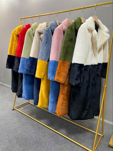 women's fur & faux 11 colors 4 yards 2021 winter fashion style color matching long sleeves thickened warmth imitation coat women trendy, Black
women's fur & faux 11 colors 4 yards 2021 winter fashion style color matching long sleeves thickened warmth imitation coat women trendy, Black