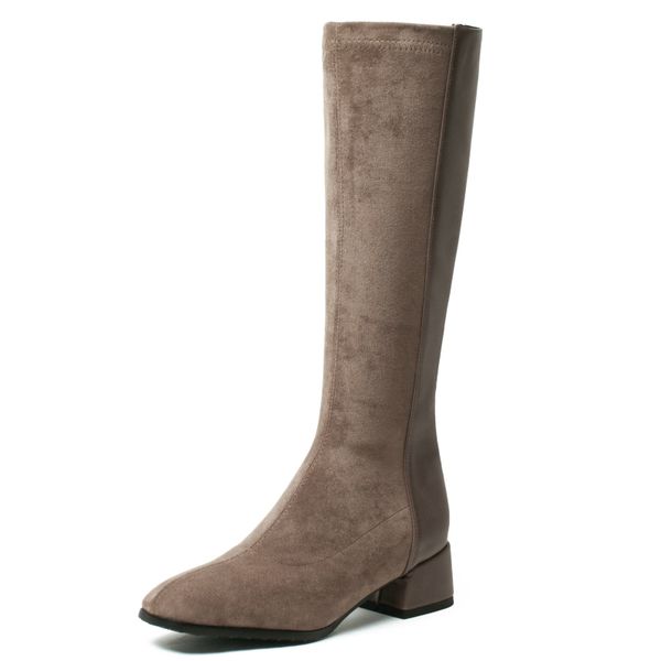 2021 the new women winter high-quality suede knee high flocks heels low shoes woman long-size boots 43 9lko, Black
2021 the new women winter high-quality suede knee high flocks heels low shoes woman long-size boots 43 9lko, Black