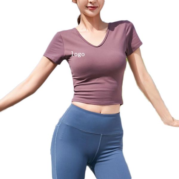 custom logo knitted seamless sports fitness yoga short sleeve tight short sleeve sport women, White;red
custom logo knitted seamless sports fitness yoga short sleeve tight short sleeve sport women, White;red