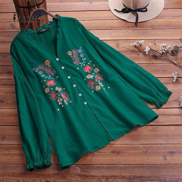 zanzea women v neck long sleeve ruffles blouse vintage embroidery floral shirt femininas cardigan robe casual blusas chemise1, White
zanzea women v neck long sleeve ruffles blouse vintage embroidery floral shirt femininas cardigan robe casual blusas chemise1, White