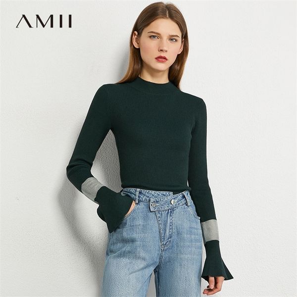amii minimalism autumn spliced knitted women sweater fashion slim fit trumpet sleeve knitted female pullover 12030250 201223, White;black
amii minimalism autumn spliced knitted women sweater fashion slim fit trumpet sleeve knitted female pullover 12030250 201223, White;black