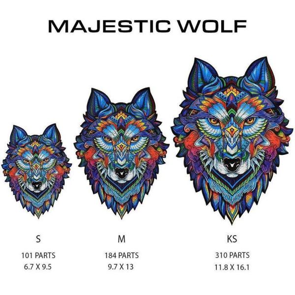 wooden puzzle jigsaw, gift for adults and kids, unique shape jigsaw pieces majestic wolf, 29.7cmx 42 cm 310 pcs
wooden puzzle jigsaw, gift for adults and kids, unique shape jigsaw pieces majestic wolf, 29.7cmx 42 cm 310 pcs