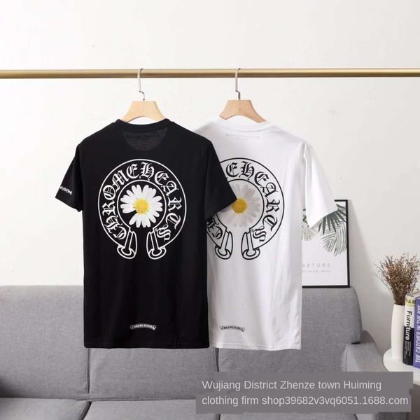 heart ch cross tide brand cotton short-sleeved horseshoe sanskrit daisy printed men's and women's casual t-shirt, Black
heart ch cross tide brand cotton short-sleeved horseshoe sanskrit daisy printed men's and women's casual t-shirt, Black