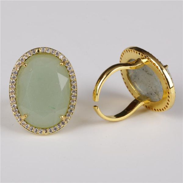 wedding rings oval cut faceted tender green aventurine stone bead charm pave white cz crystal rim cycle open finger gold ring cuff for women, Slivery;golden
wedding rings oval cut faceted tender green aventurine stone bead charm pave white cz crystal rim cycle open finger gold ring cuff for women, Slivery;golden