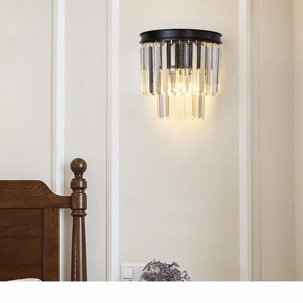 postmodern crystal wall lamp living room bedroom bedside simple american lamps e14