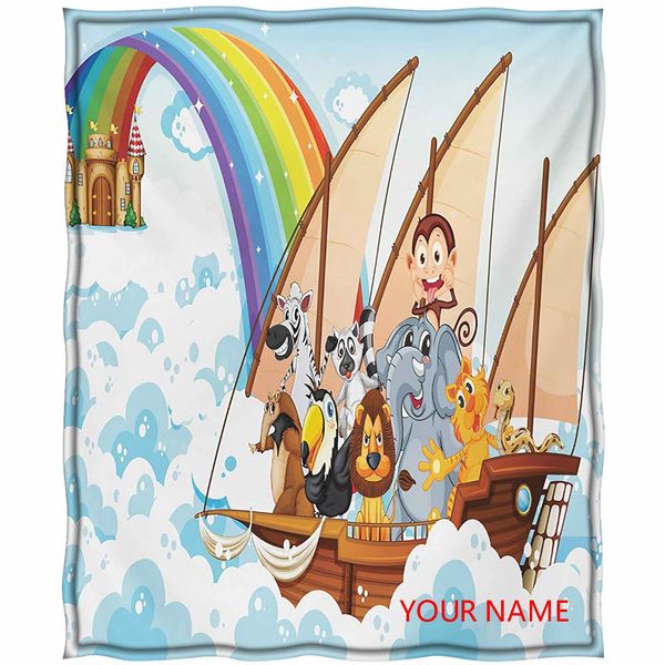 children quick dry throw blanket, many animals on a boat noahs ark in fluffy clouds with rainbow fantasy cartoon diy blanket, providing warm
children quick dry throw blanket, many animals on a boat noahs ark in fluffy clouds with rainbow fantasy cartoon diy blanket, providing warm