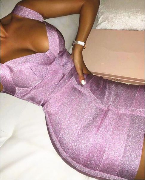 ladies v neck backless purple shining women bandage dress 2020 designer fashion sparkly party dress vestido1, Black;gray
ladies v neck backless purple shining women bandage dress 2020 designer fashion sparkly party dress vestido1, Black;gray