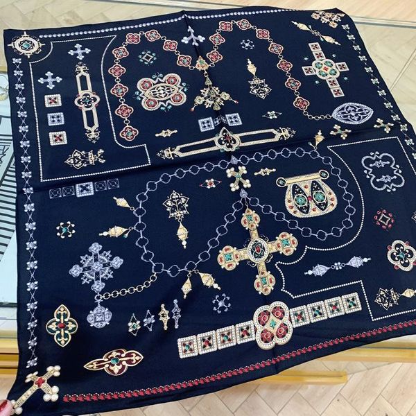 scarves 100% pure twill silk scarf women 70*70cm hand rolled edges brand design small 55" x shawls wraps, Blue;gray
scarves 100% pure twill silk scarf women 70*70cm hand rolled edges brand design small 55" x shawls wraps, Blue;gray