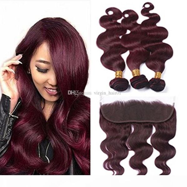 99j wine red brazilian virgin hair weave with lace frontal closure burgundy human hair bundles with full frontals 13*4 ear to ear frontal, Black;brown
99j wine red brazilian virgin hair weave with lace frontal closure burgundy human hair bundles with full frontals 13*4 ear to ear frontal, Black;brown