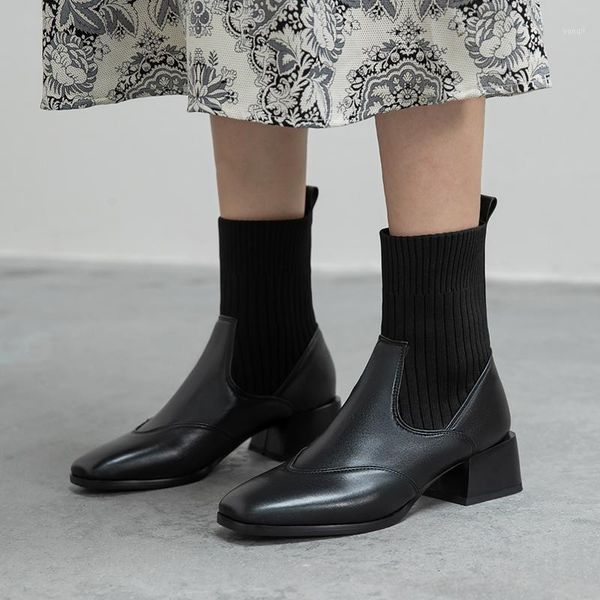 boots comfort stretch women sock low high heel ankle fashion square toe fall shoes black big size 33-431
boots comfort stretch women sock low high heel ankle fashion square toe fall shoes black big size 33-431