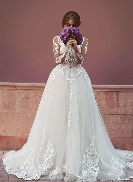 2021 white lace appliques wedding dresses long sleeves backless elegant wedding gowns sweep train custom made plus size bridal dress a line
2021 white lace appliques wedding dresses long sleeves backless elegant wedding gowns sweep train custom made plus size bridal dress a line