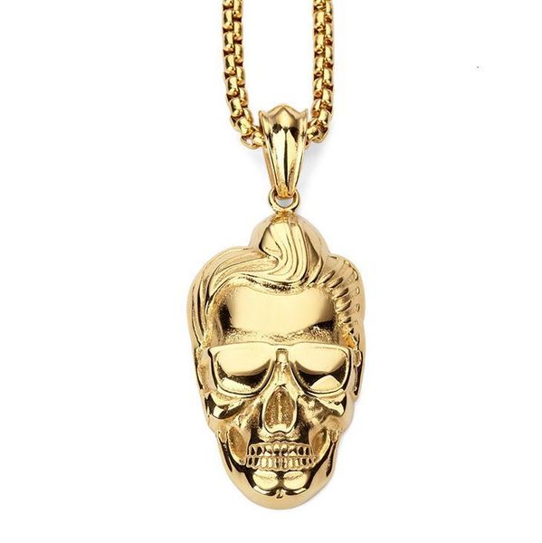 titanium steel bones skeleton man head pendant necklace
titanium steel bones skeleton man head pendant necklace