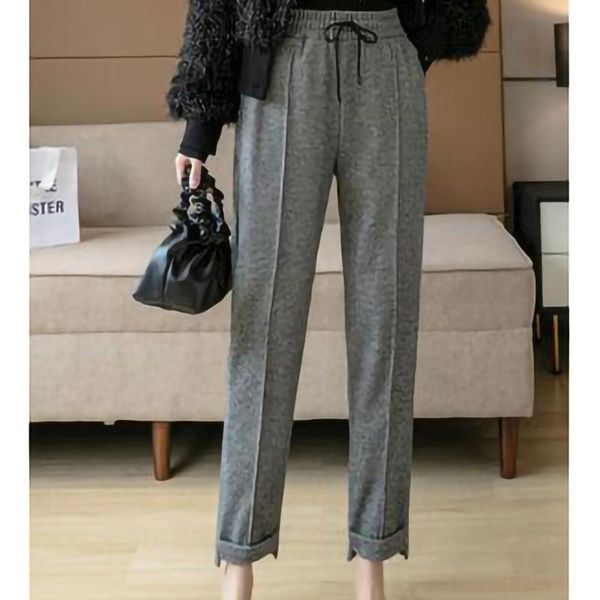 winter fashion women plush casual woolen trousers ladies high waist pants cashmere thicken warm pants velvet trousers, Black;white
winter fashion women plush casual woolen trousers ladies high waist pants cashmere thicken warm pants velvet trousers, Black;white
