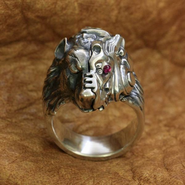 925 sterling silver semi machine war bear ring mens biker punk ring ta252 us size 7~15, Golden;silver
925 sterling silver semi machine war bear ring mens biker punk ring ta252 us size 7~15, Golden;silver
