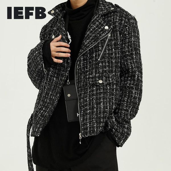 iefb men's wear korean streetwear fashion woolen jackets new autumn winter 2020 slapel short loose ruffian handsome plaid coat, Black
iefb men's wear korean streetwear fashion woolen jackets new autumn winter 2020 slapel short loose ruffian handsome plaid coat, Black