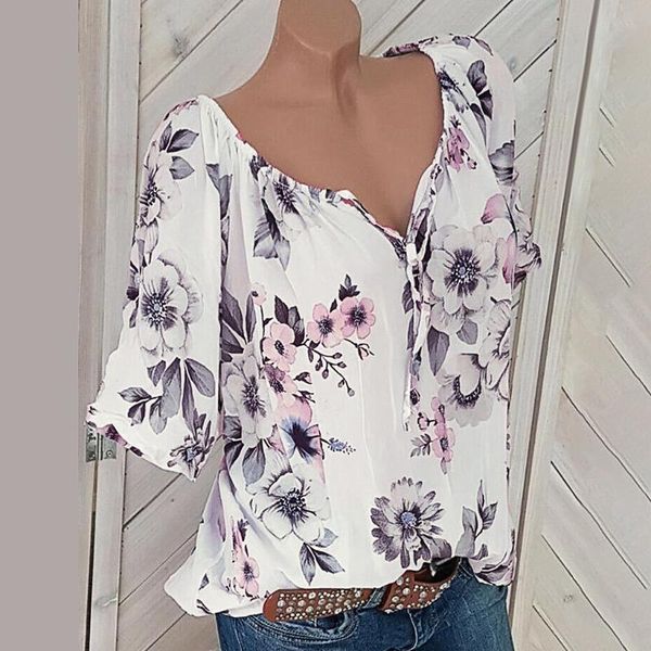 women's blouses & shirts 5xl plus large size blouse women 2021 summer leisure white loose flower print v neck short sleeve blusas
women's blouses & shirts 5xl plus large size blouse women 2021 summer leisure white loose flower print v neck short sleeve blusas