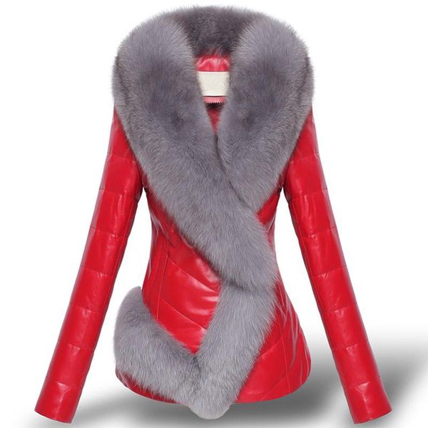 women's leather & faux elegant short fur coat russia winter women thick warm coats turn-down collar thickening parkas black gray red fl
women's leather & faux elegant short fur coat russia winter women thick warm coats turn-down collar thickening parkas black gray red fl