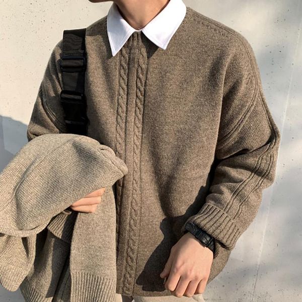 men's sweaters thicken crewneck sweatshirt men fashion knitted outdoor sweater casual loose sueteres para hombre vintage clothes bd50pp, White;black
men's sweaters thicken crewneck sweatshirt men fashion knitted outdoor sweater casual loose sueteres para hombre vintage clothes bd50pp, White;black