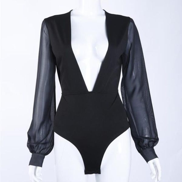 women's jumpsuits & rompers black blouse bodysuit women deep v neck night clubwear mesh long sleeve womens overall bar dinner party bod, Black;white
women's jumpsuits & rompers black blouse bodysuit women deep v neck night clubwear mesh long sleeve womens overall bar dinner party bod, Black;white