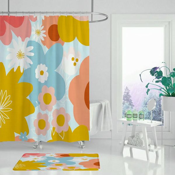 retro flowers vibrant flower print waterproof shower curtain home bathroom decoration shower curtain
retro flowers vibrant flower print waterproof shower curtain home bathroom decoration shower curtain