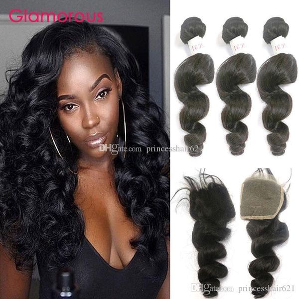 glamorous brazilian virgin hair loose wave human hair 4x4 lace closure with bundles unporcessed brazilian hair weave with closure 4pcs lot, Black;brown
glamorous brazilian virgin hair loose wave human hair 4x4 lace closure with bundles unporcessed brazilian hair weave with closure 4pcs lot, Black;brown