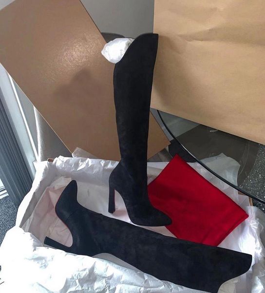 elegant winter brands women red bottom boots eleonor botta bottes knee boots high heels lady combat booties wedding wedding women boots, Black
elegant winter brands women red bottom boots eleonor botta bottes knee boots high heels lady combat booties wedding wedding women boots, Black